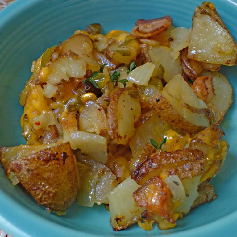 OVEN FRIED POTATOES & ONIONS