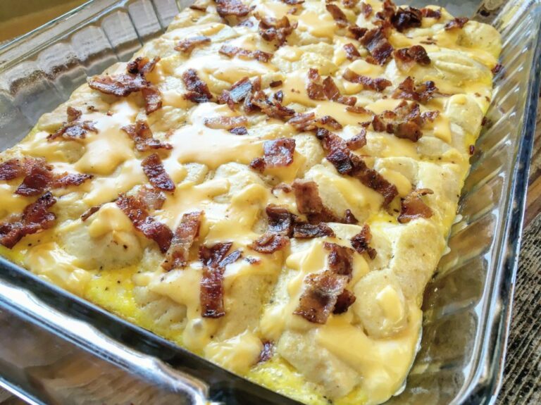 Bacon, Egg, and Cheese Biscuit Bake