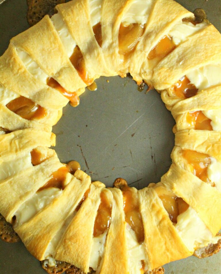 Caramel Apple Cream Cheese Crescent Ring