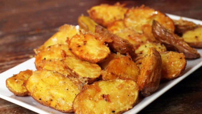 Parmesan Upside Down Baked Potatoes