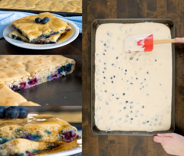 Sheet Pan Blueberry Pancakes