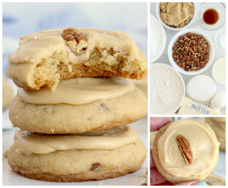 Brown Sugar Pecan Cookies with Brown Sugar Frosting