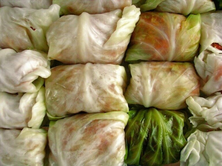 Cabbage rolls stuffed with meat