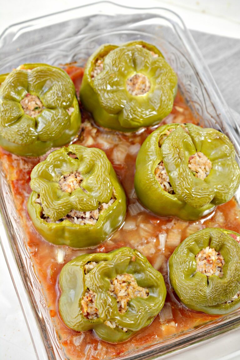 Beef and Rice Stuffed Peppers