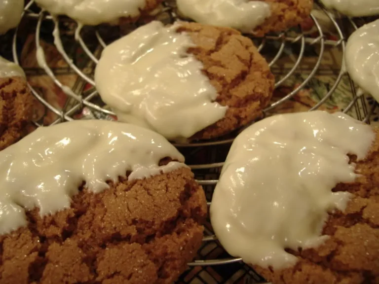 *White Chocolate Dipped Gingernuts*