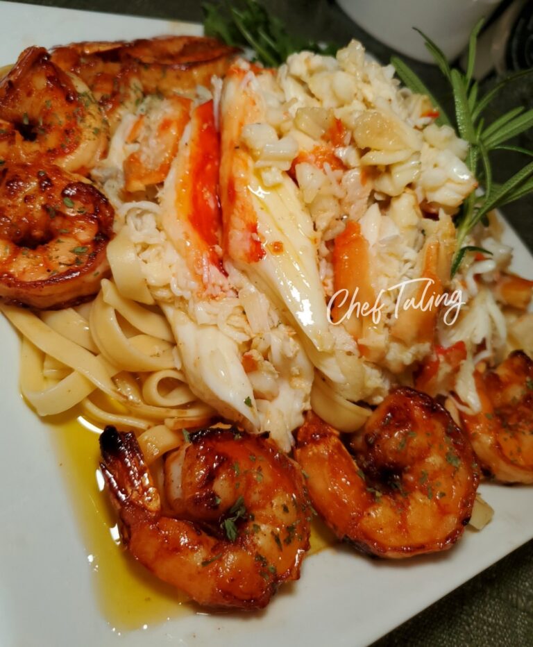 GARLIC BUTTER SHRIMP PASTA