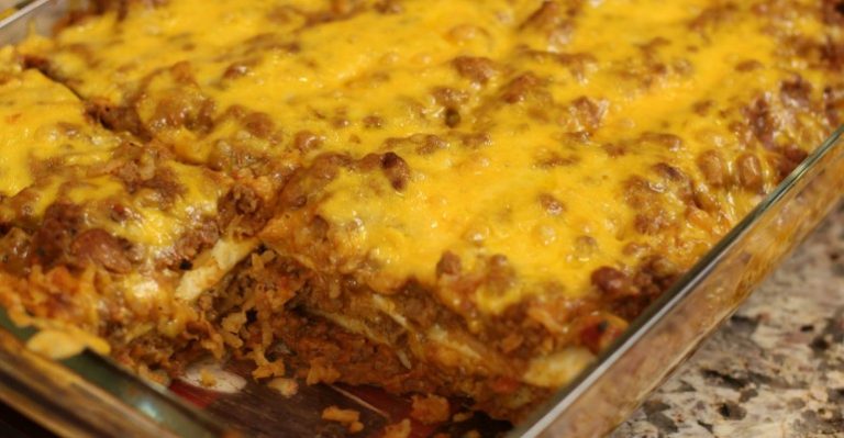 Bangin’ Burrito Pie Casserole – We’re Hanging On To This Recipe!