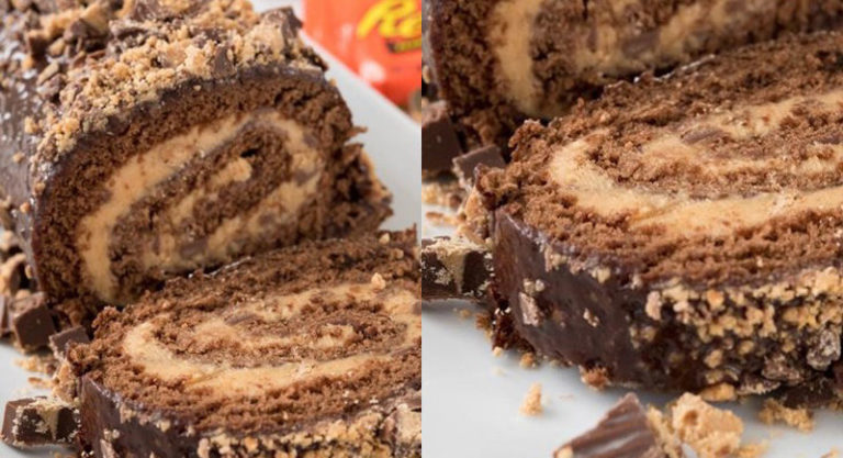 PEANUT BUTTER CUP CAKE ROLL