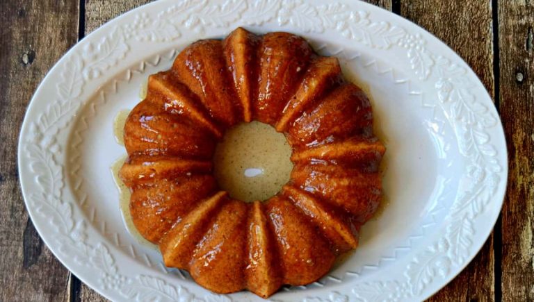 Caramel Banana Bundt Cake