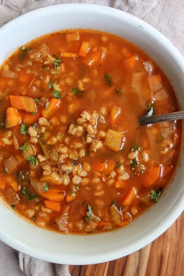 Vegetable Barley Soup (Vegan)