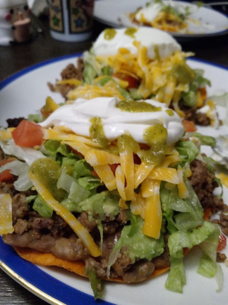 GROUND BEEF TOSTADAS