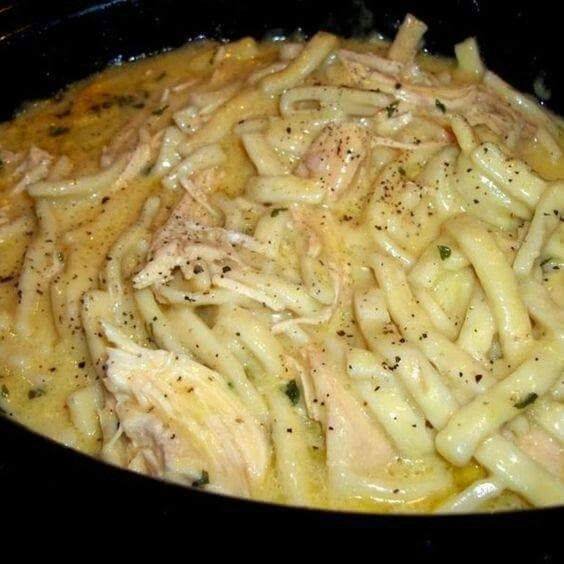 Comforting Chicken & Noodles Crock Pot