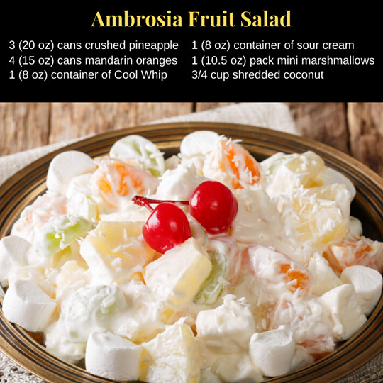 Ambrosia Fruit Salad Recipe