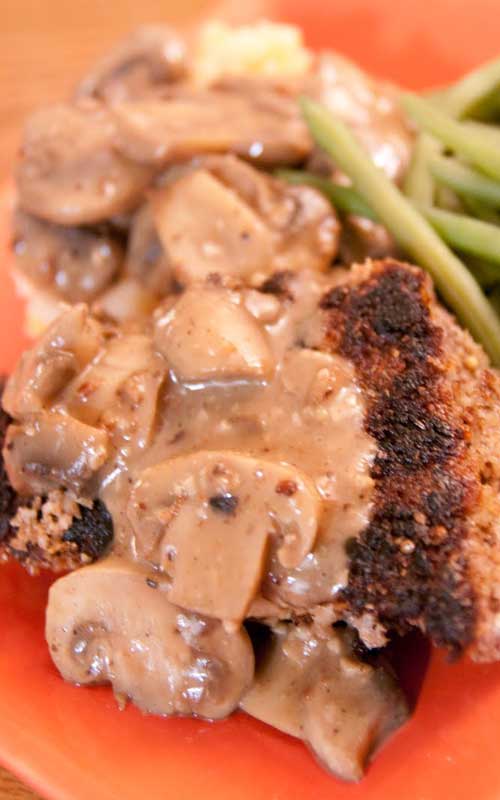 Country Fried Steak with Mushroom Gravy