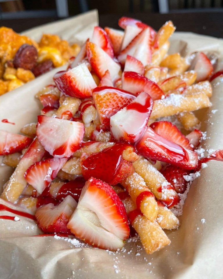 Strawberry Funnel Cake Fries