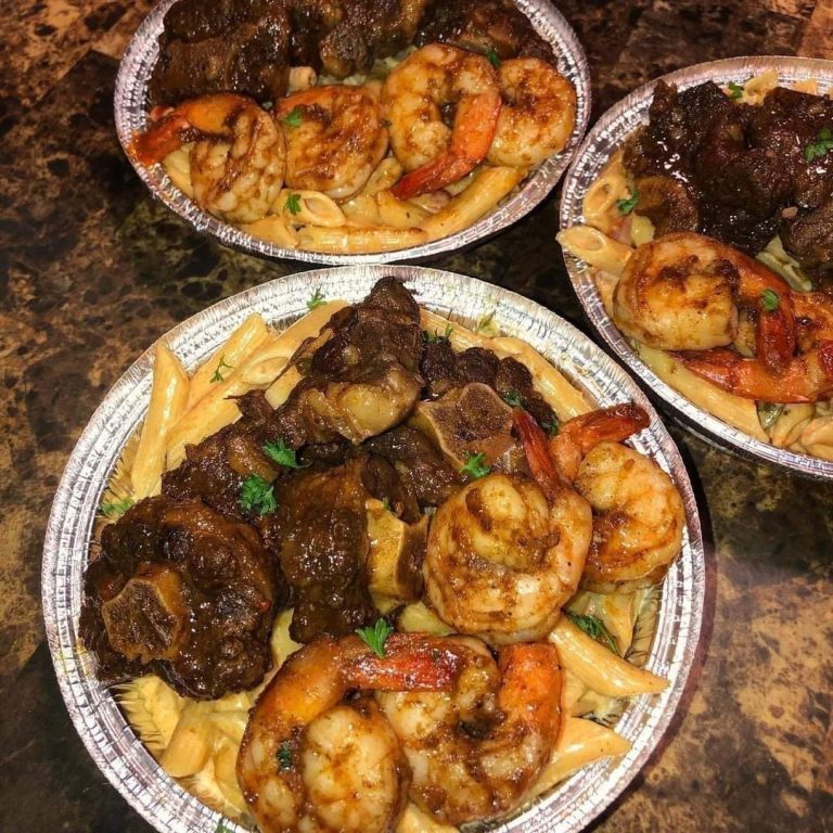 OXTAIL & JERK SHRIMP RASTA PASTA