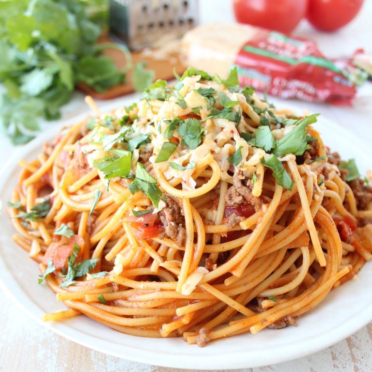 One Pot Taco Spaghetti