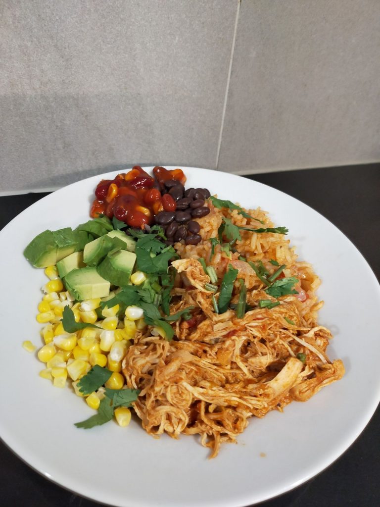 SLOW COOKER CHICKEN BURRITO BOWL