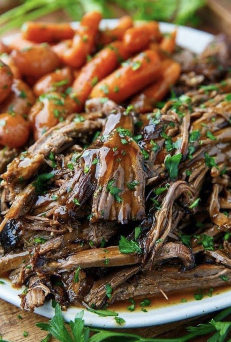 Slow Cooker Balsamic Glazed Roast Beef