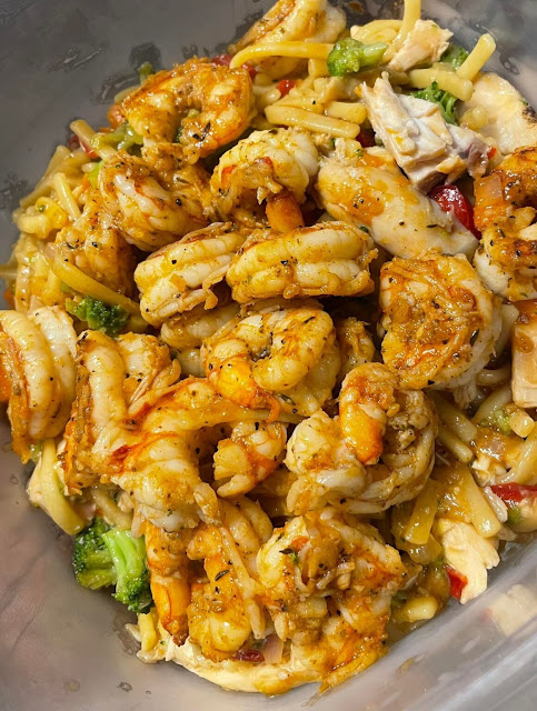 Shrimp and chicken stir fry