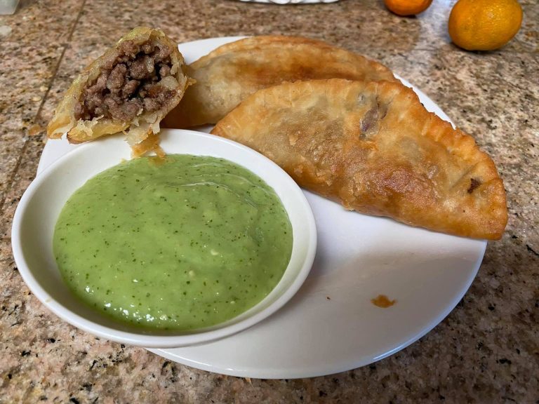 Beef empanadas with avocado salsa