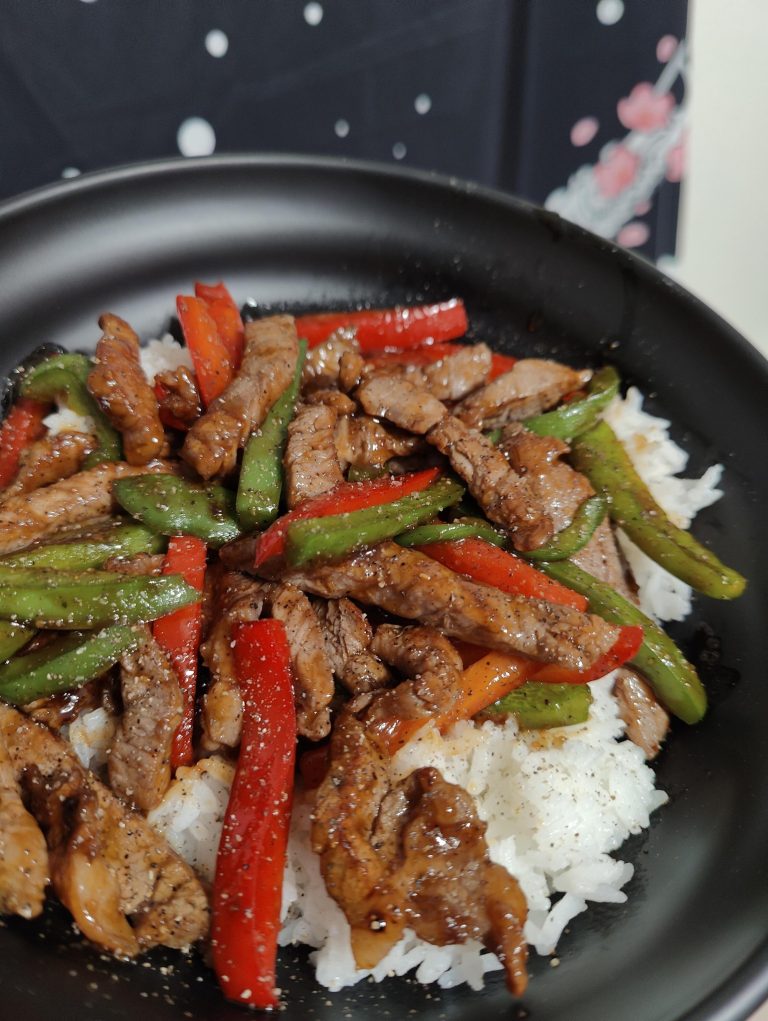 Beef pepper steak