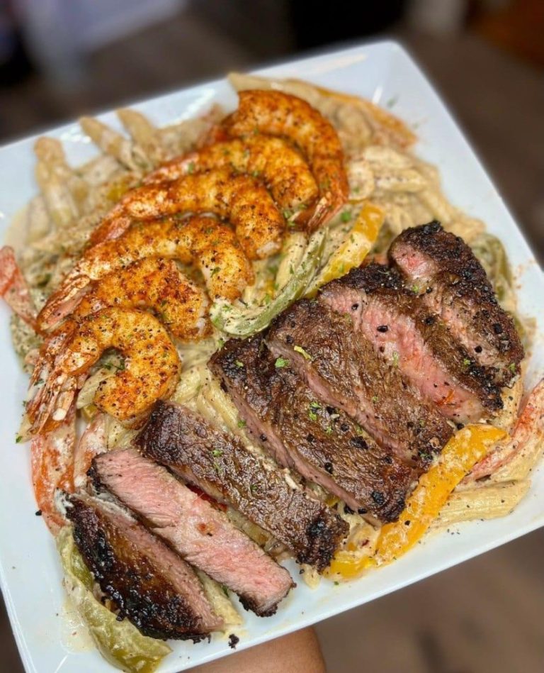 steak-and-shrimp-jerk-pasta