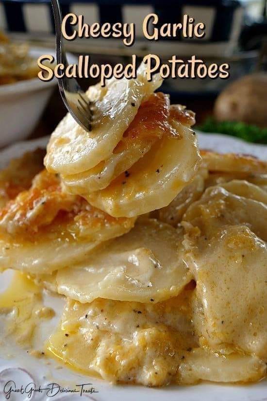 Cheesy Garlic Scalloped Potato