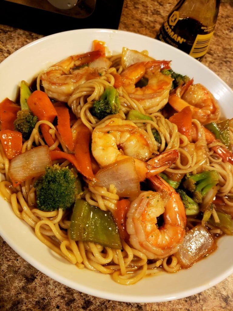 Shrimp lo mein