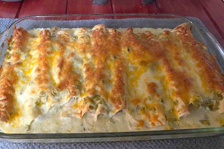 Creamy White Chicken Enchiladas