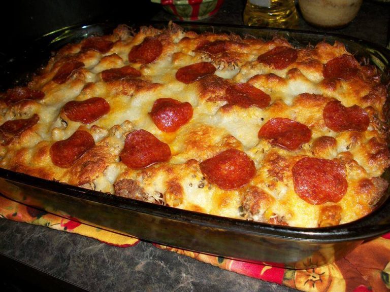 Pizza Spaghetti Casserole