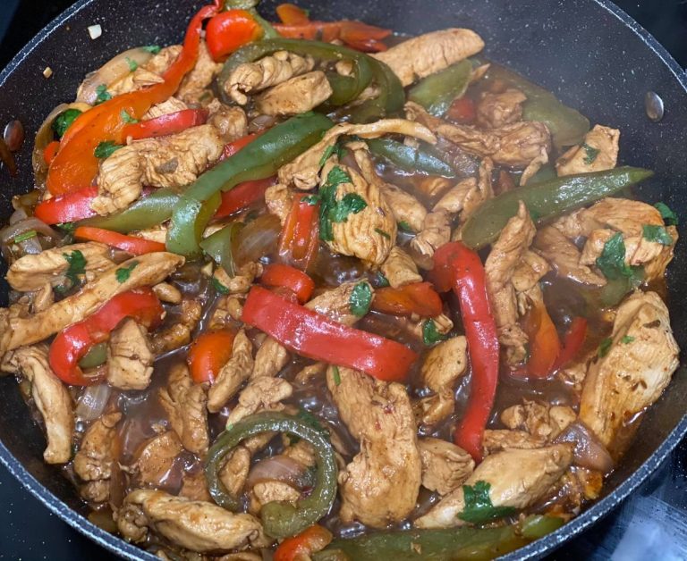 chicken fajitas for dinner