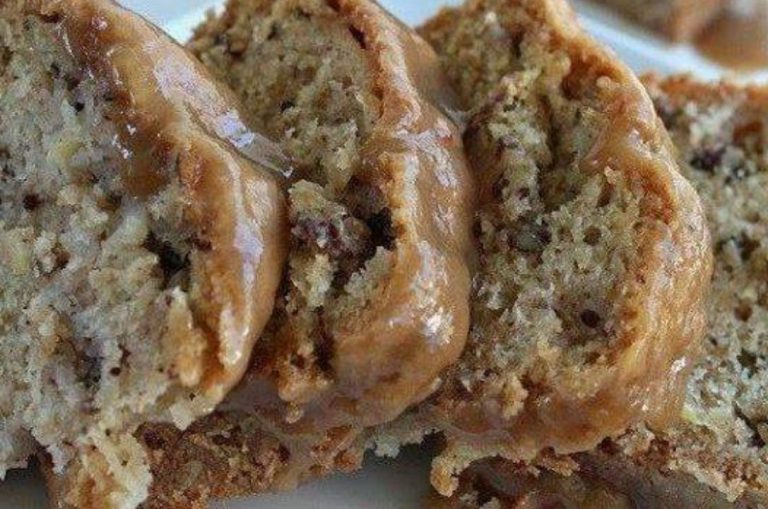 Apple Pecan Cake with Caramel Glaze Recipe