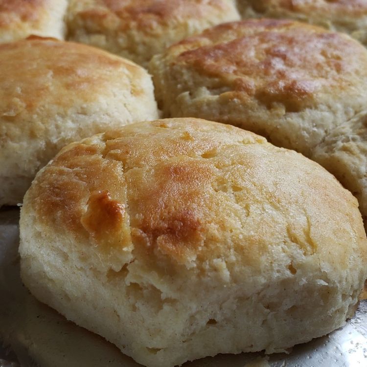 BUTTERMILK BISCUITS TOPPED WITH HONEY BUTTER