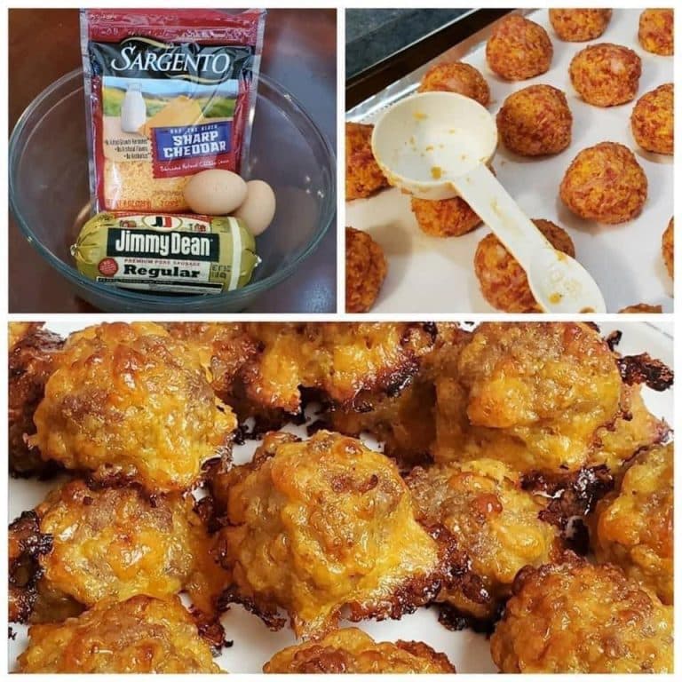 Super Simple Sausage Balls: just sausage, cheese & eggs.