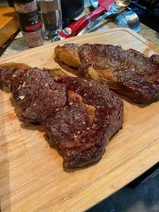 Rib-eye steaks