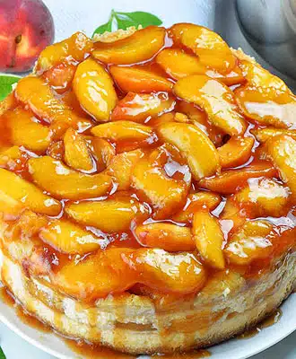 Peach Cobbler Cheesecake￼