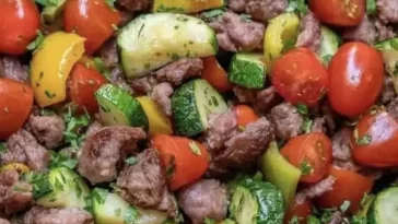 Easy Zucchini Beef Skillet