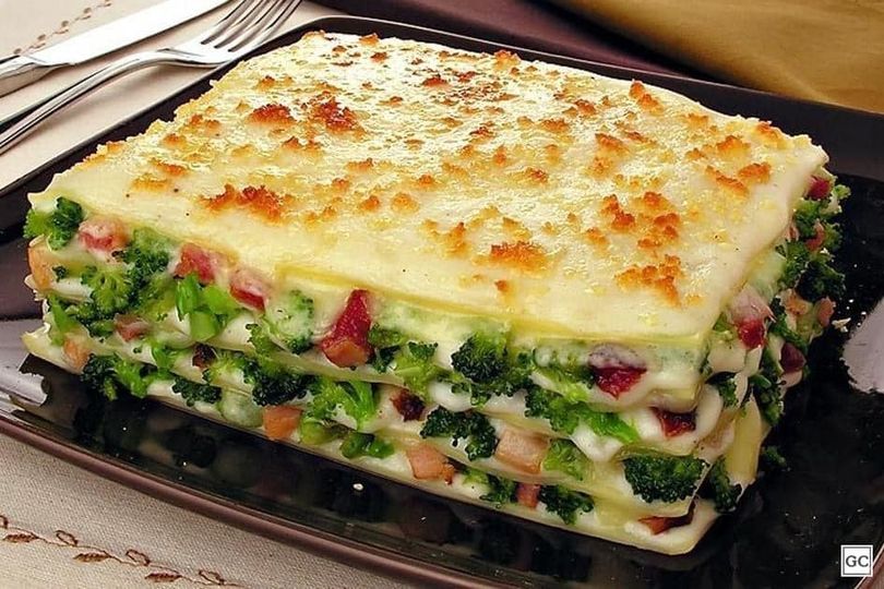 Broccoli Lasagna and White Sauce