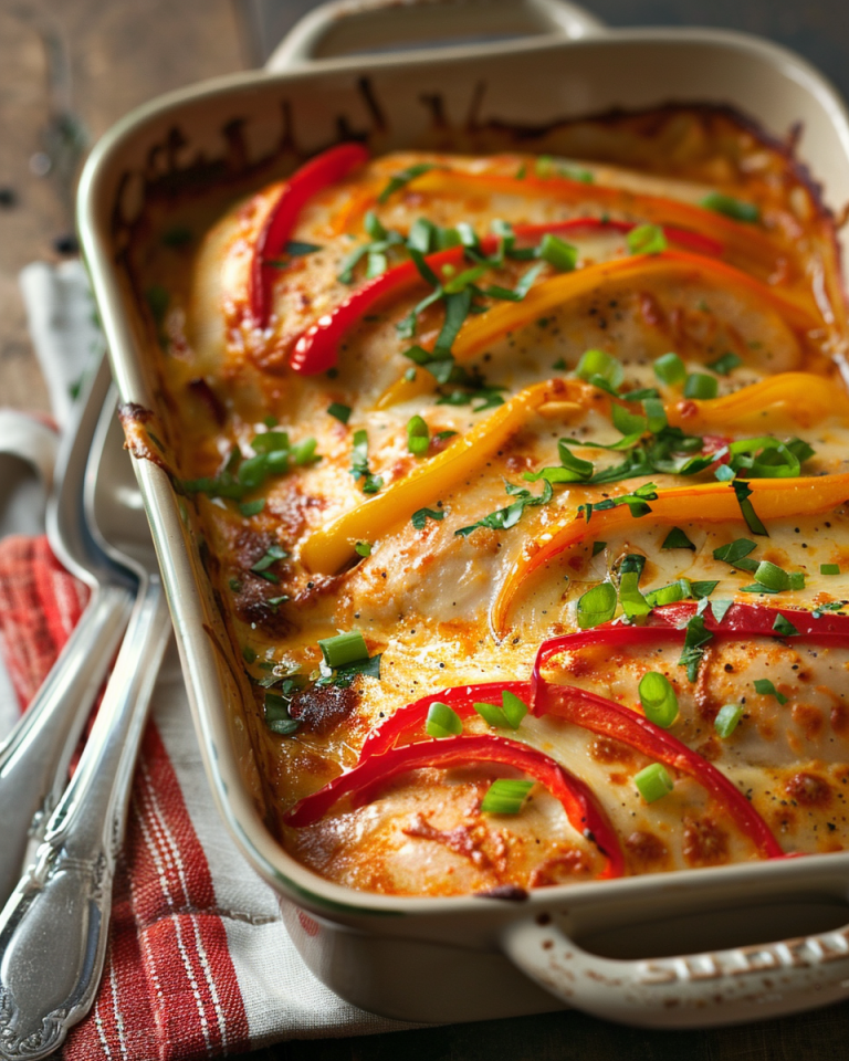 Cheesy Chicken and Peppers Bake: The Best Comfort Food Recipe