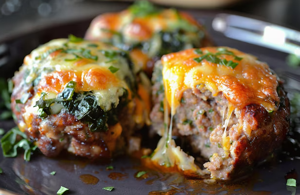 Cheesy Stuffed Meatloaf Bites Recipe