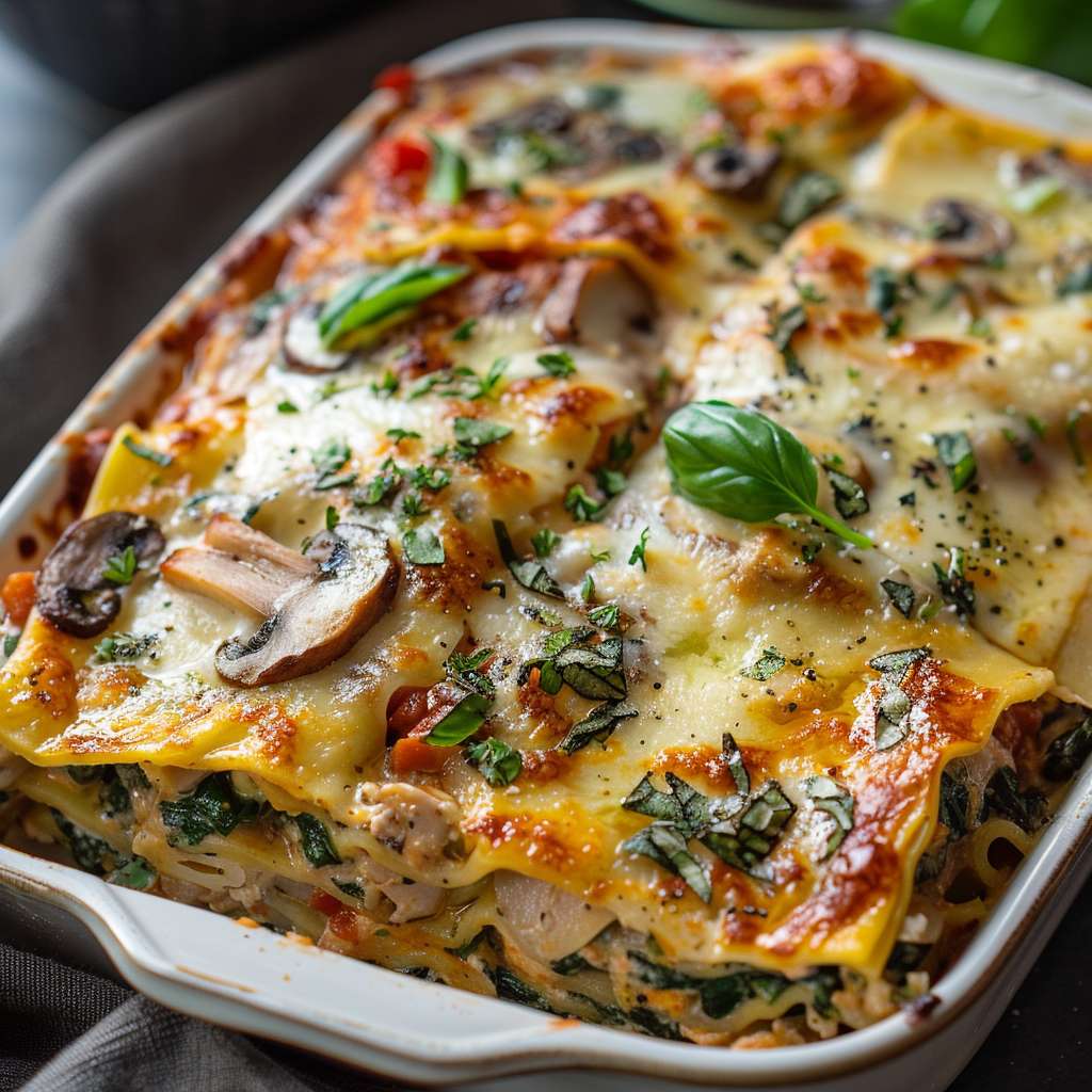 Light and Satisfying Spinach and Mushroom Lasagna: A Healthier Comfort Food Classic