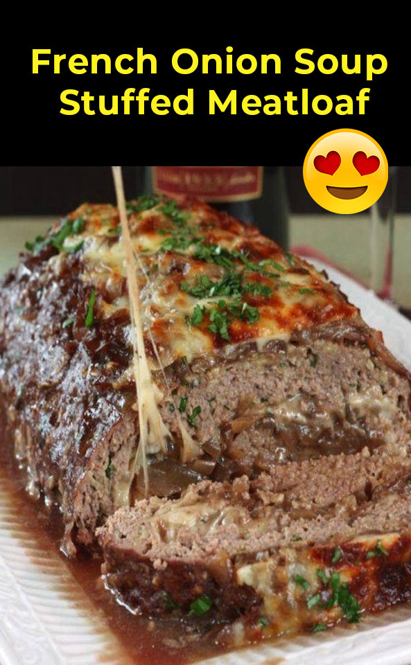 French Onion Soup Stuffed Meatloaf