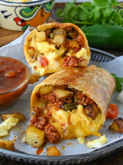 Chorizo Breakfast Burrito – Easy Spicy Breakfast Recipe You’ll Love