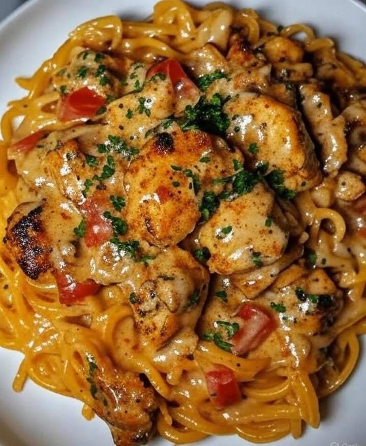 Delicious creamy Cajun delight served in a bowl with spices and herbs