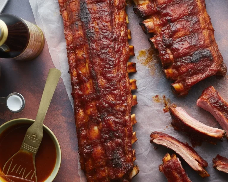 Delicious BBQ ribs recipe with homemade barbecue sauce, fall-off-the-bone tenderness.