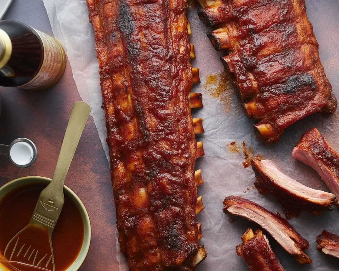 Delicious BBQ ribs recipe with homemade barbecue sauce, fall-off-the-bone tenderness.