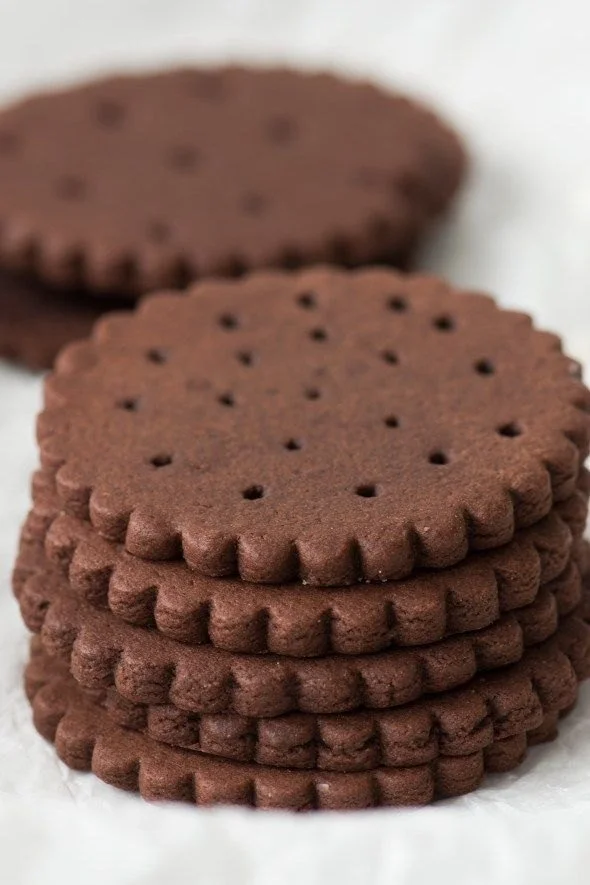 Delicious homemade chocolate cookies on a plate