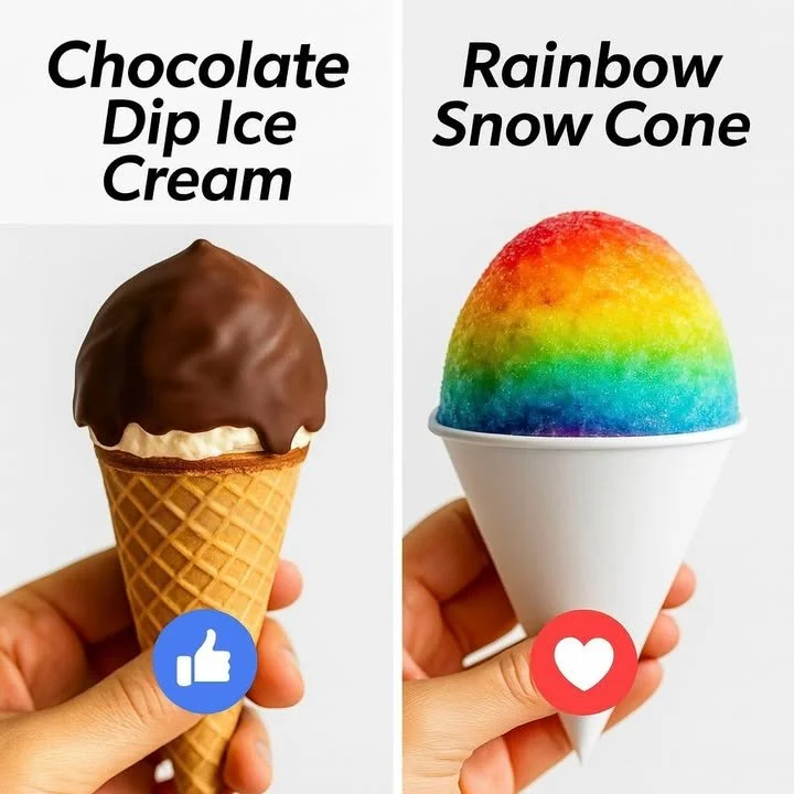 Delicious chocolate dip ice cream with a rich chocolate coating.