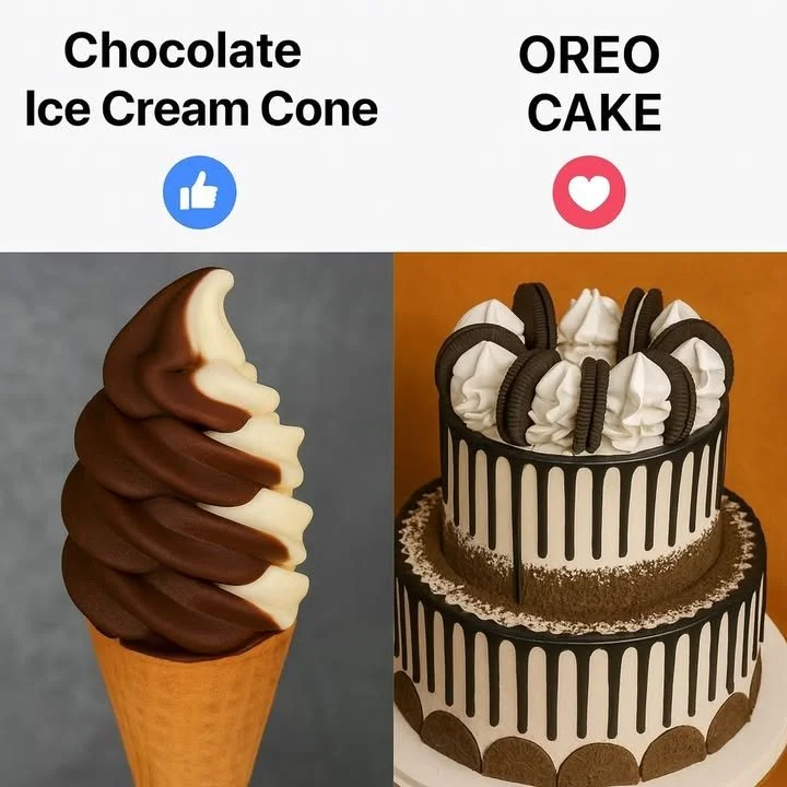 Delicious chocolate ice cream cone with a crispy cone